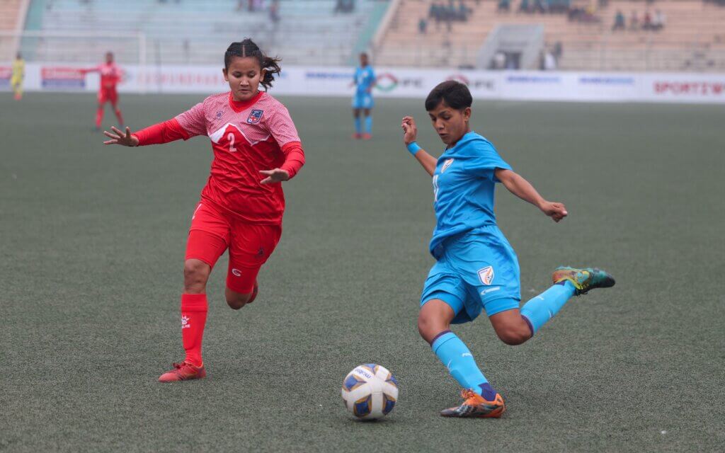 A second-half blitz sees india storm into saff u19 women's final
							1