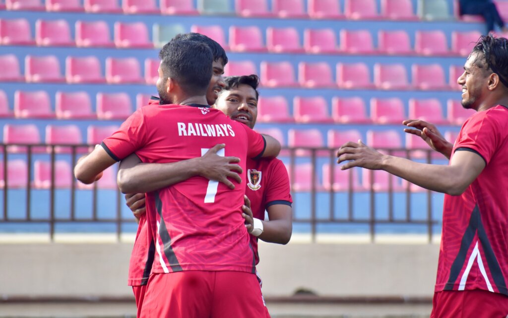 Manipur move to the top of group b; mizoram, railways register wins
							2