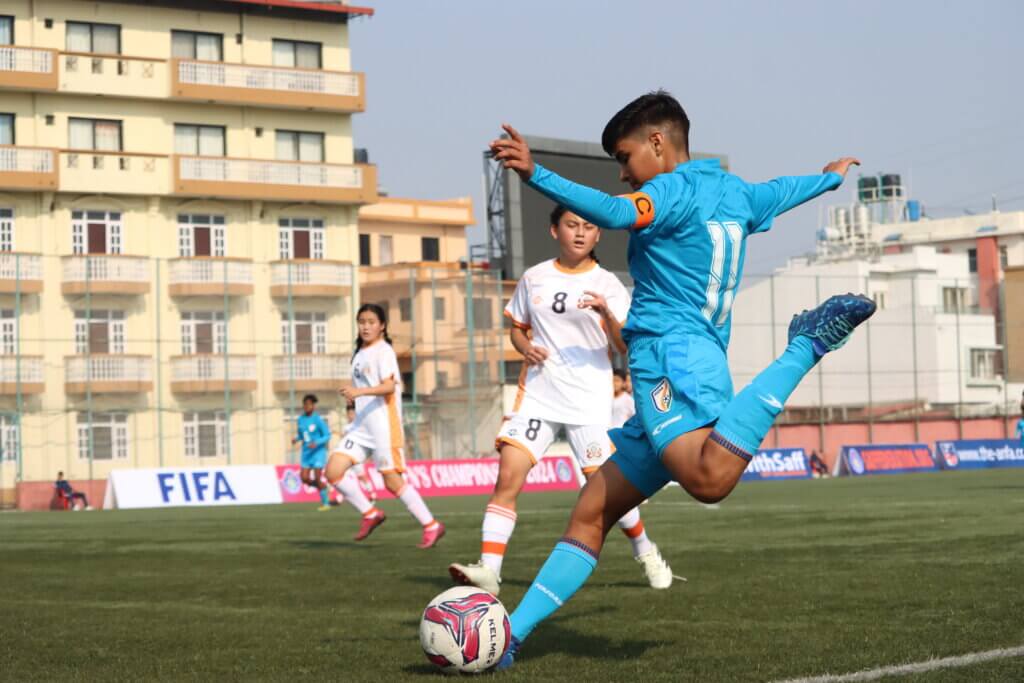 Anushka kumari nets hat-trick in india’s commanding win over bhutan 
							1